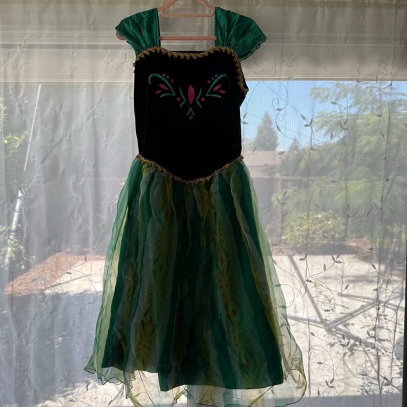 Frozen Princess Anna coronation dress costume + wig - Picture 4 of 11